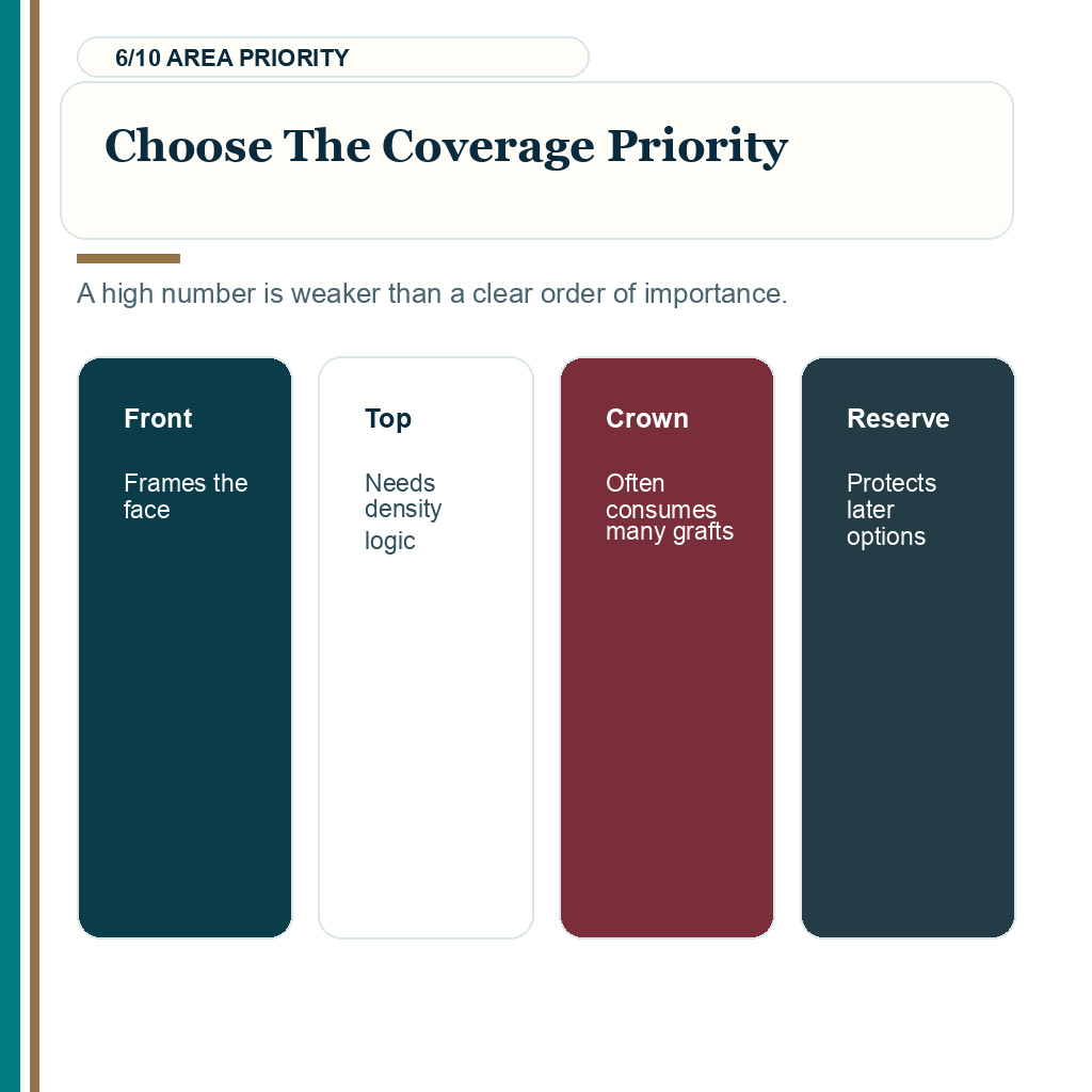 Weak donor high graft quote, choose the coverage priority.