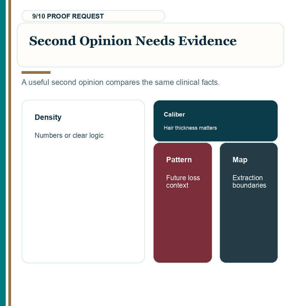 Weak donor high graft quote, second opinion needs evidence.