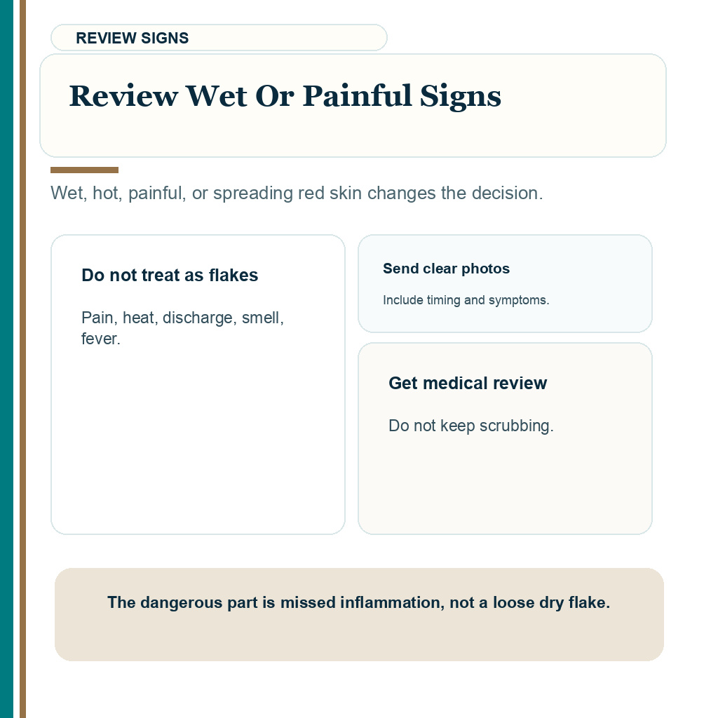 White flakes after hair transplant slide explaining review wet or painful signs
