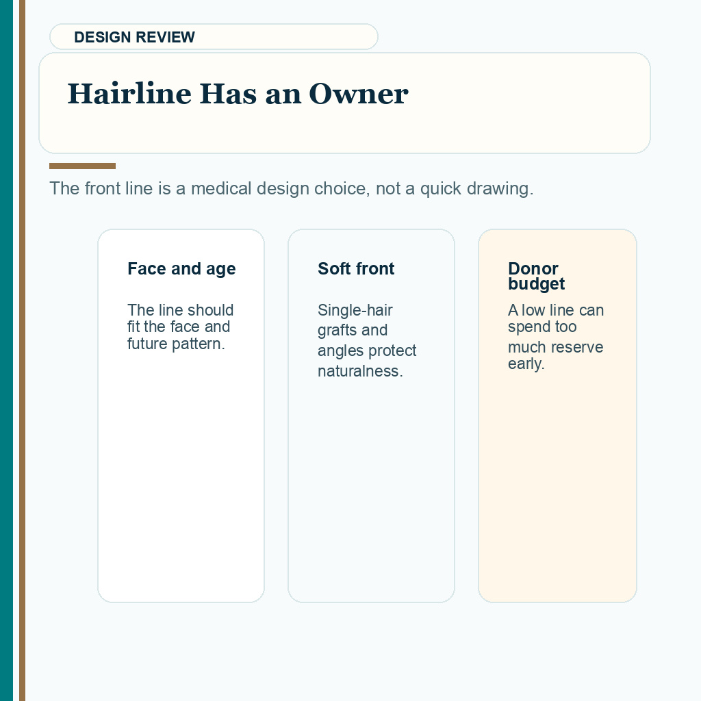 Who performs hair transplant surgery slide 5 explaining hairline has an owner