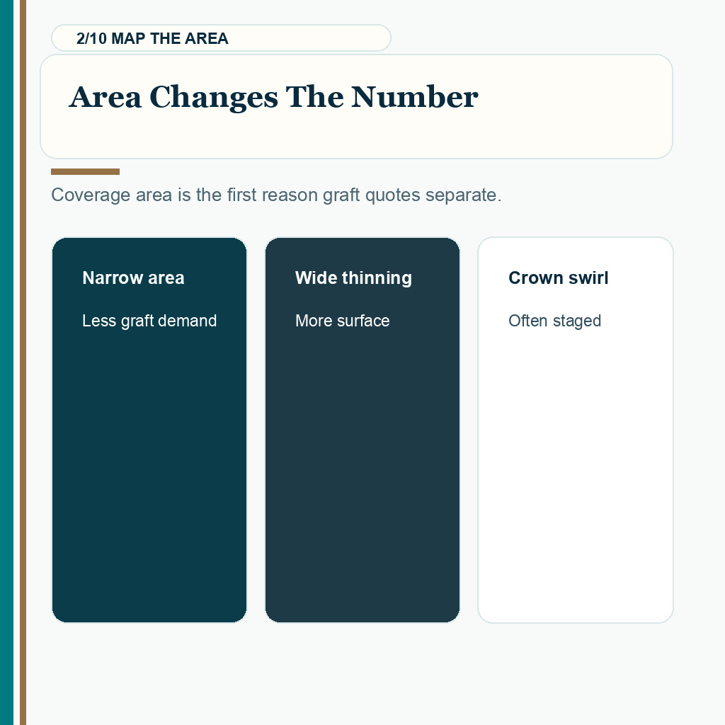 Graft number comparison carousel slide 2 of 10 about area changes the number.