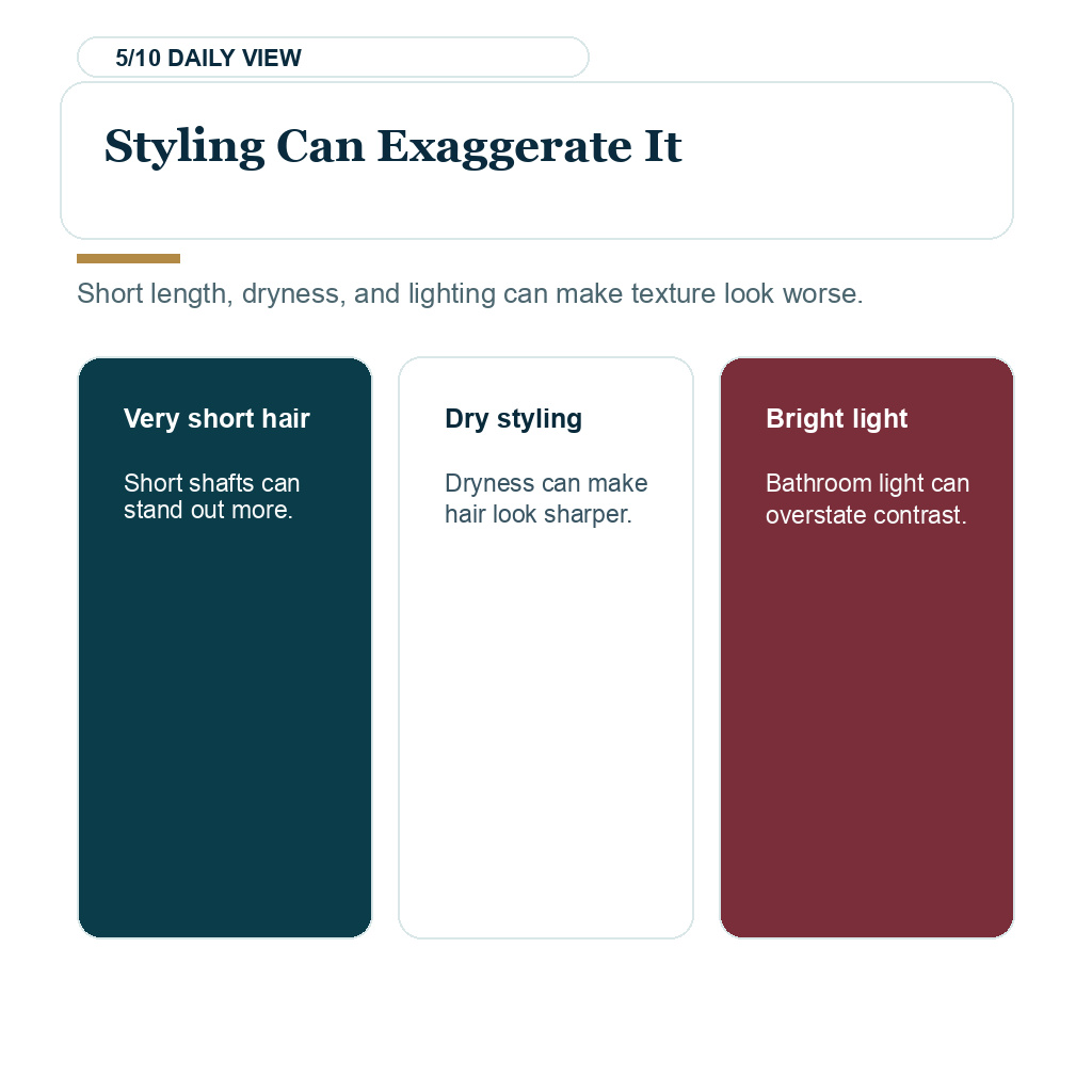 Wiry transplanted hair planning slide 5 about styling can exaggerate it.