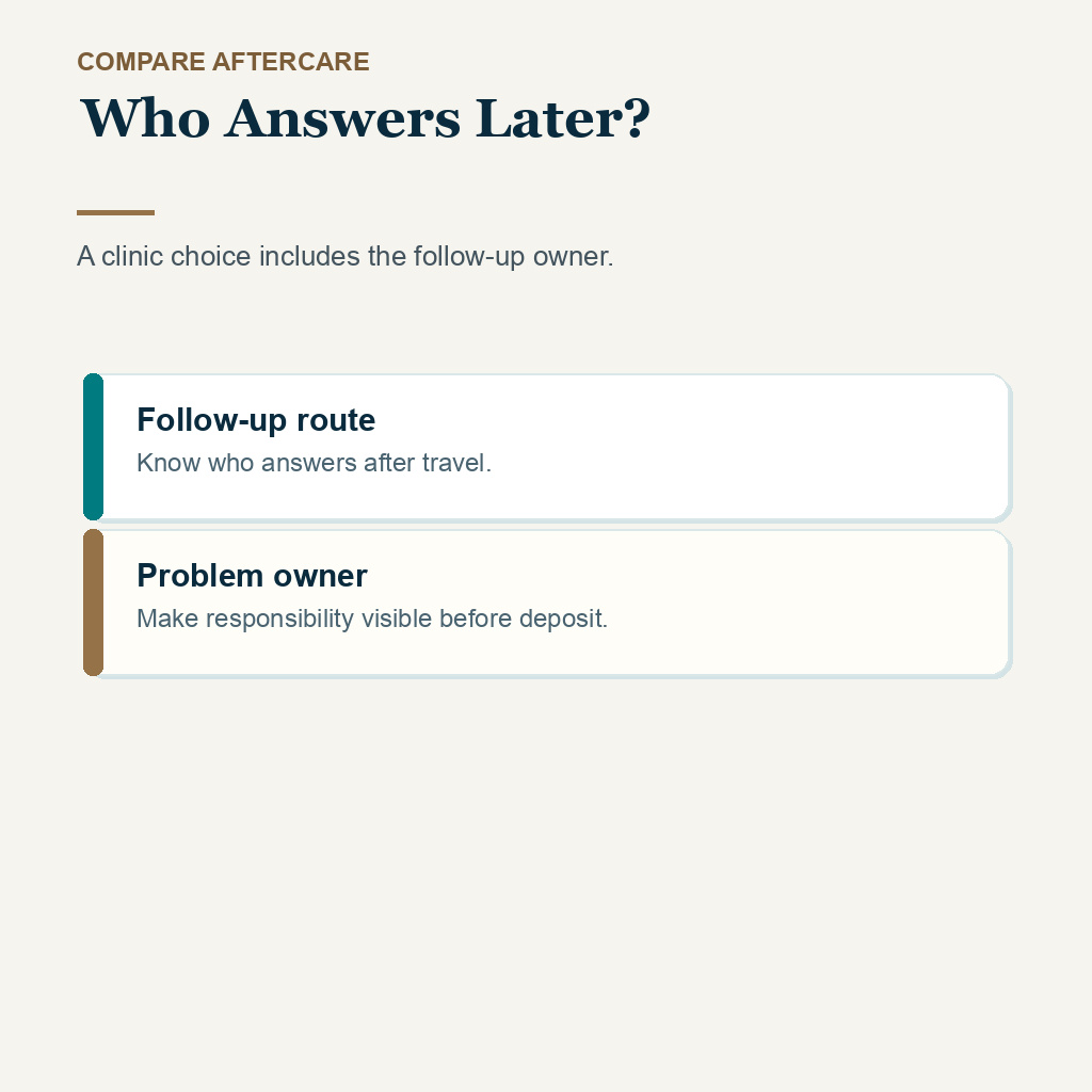 Who Answers Later? AI clinic shortlist verification slide