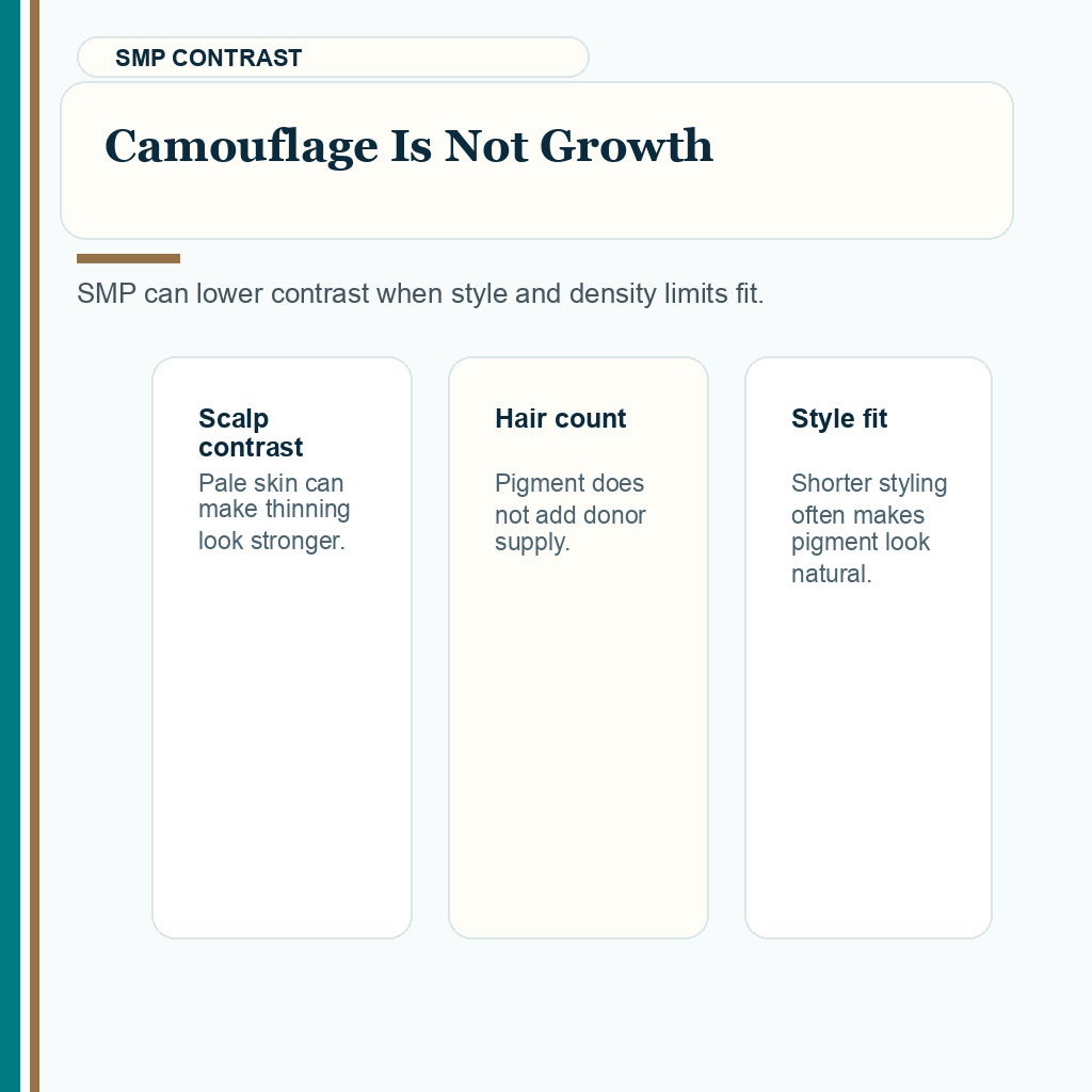 Carousel slide about SMP contrast support for crown thinning