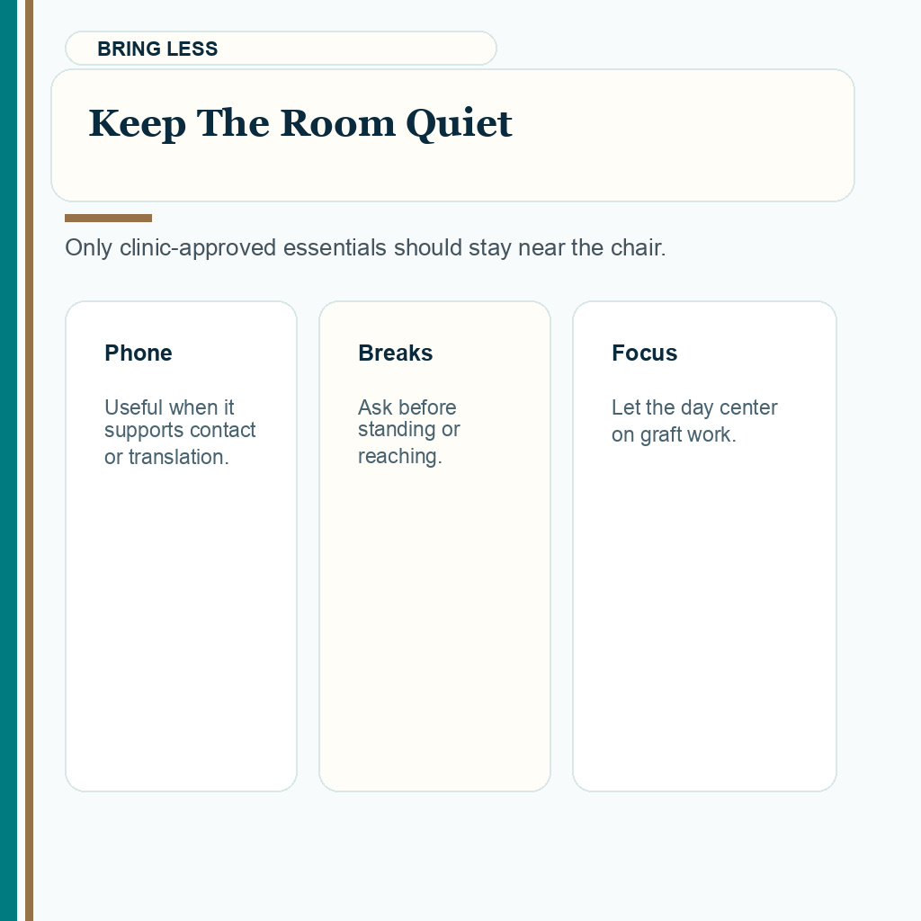 Carousel slide about bringing fewer objects into the FUE room