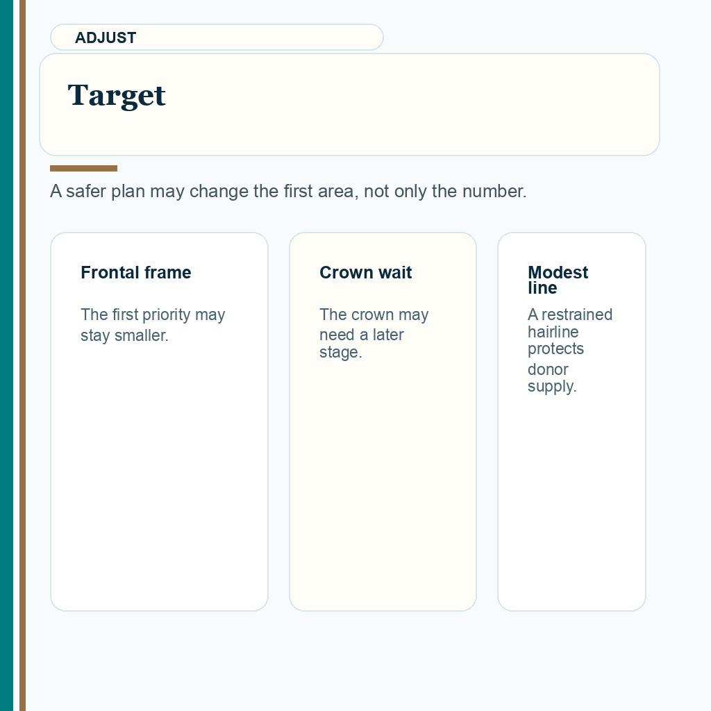 Carousel slide showing how donor findings can change the target area or first priority
