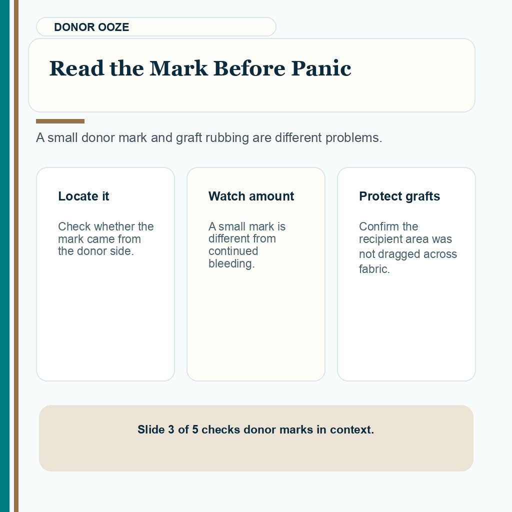 Carousel slide about read the mark before panic for clean hotel contact after FUE.