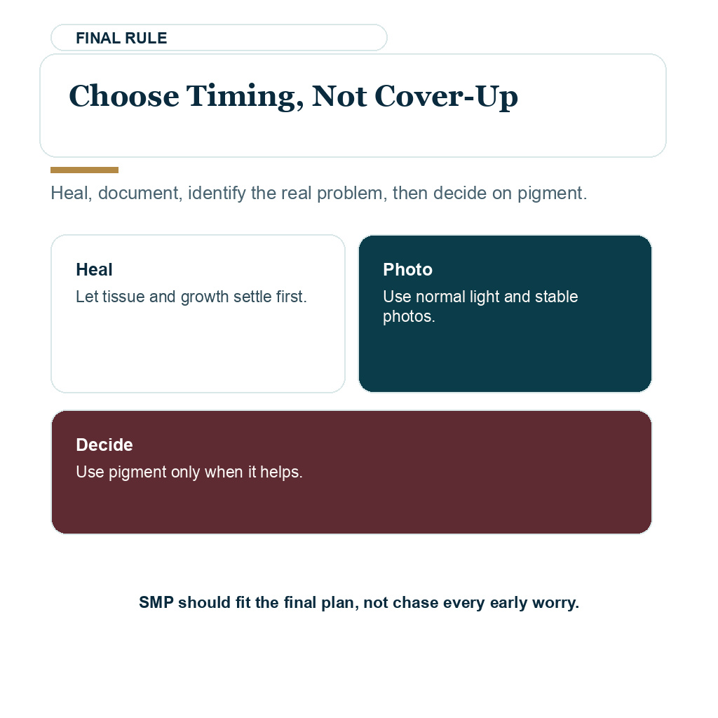 Choosing safe timing for scalp micropigmentation after hair transplant