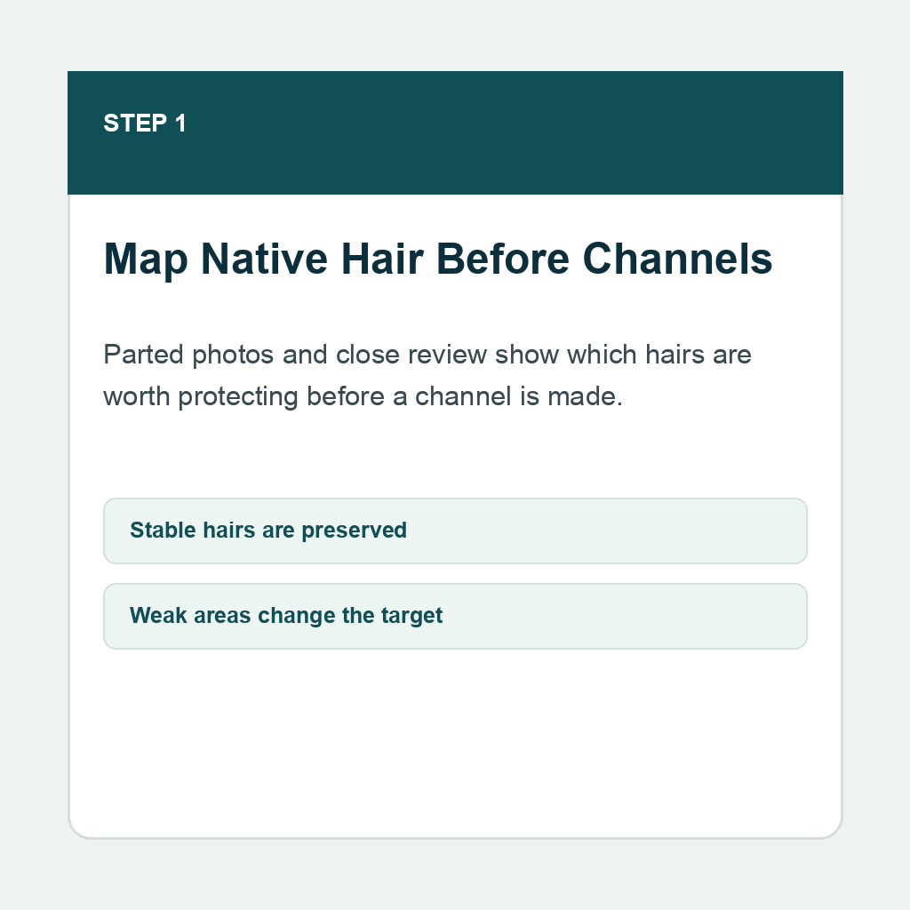 Carousel slide 1 about native hair placement planning