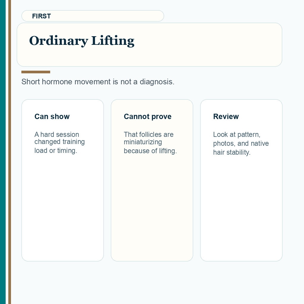 Carousel slide about ordinary lifting and hair loss evidence
