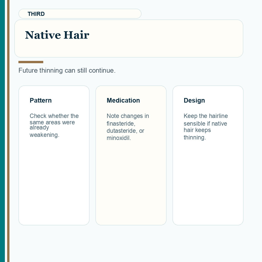 Carousel slide about native hair stability after hair transplant