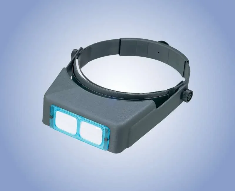 Surgical loupe with a headband and magnifying lenses