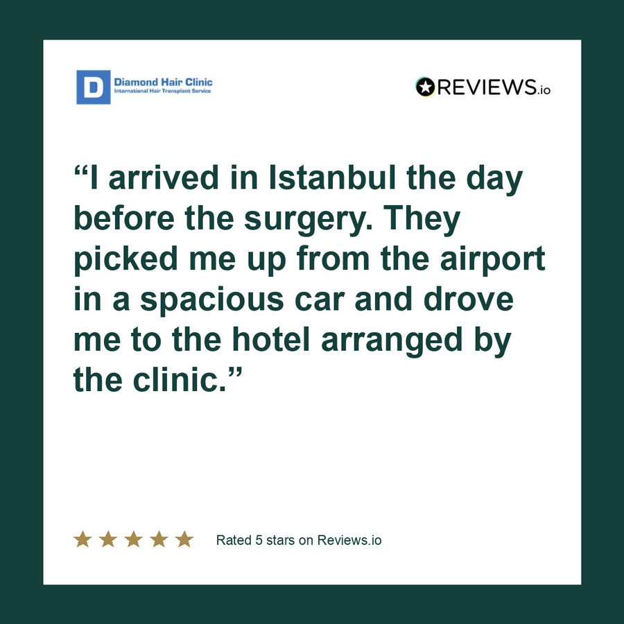 I arrived in Istanbul the day before the surgery. They picked me up from the airport in a spacious car and drove me to the hotel arranged by the clinic.