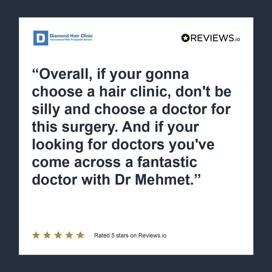 Overall, if your gonna choose a hair clinic, don't be silly and choose a doctor for this surgery. And if your looking for doctors you've come across a fantastic doctor with Dr Mehmet.