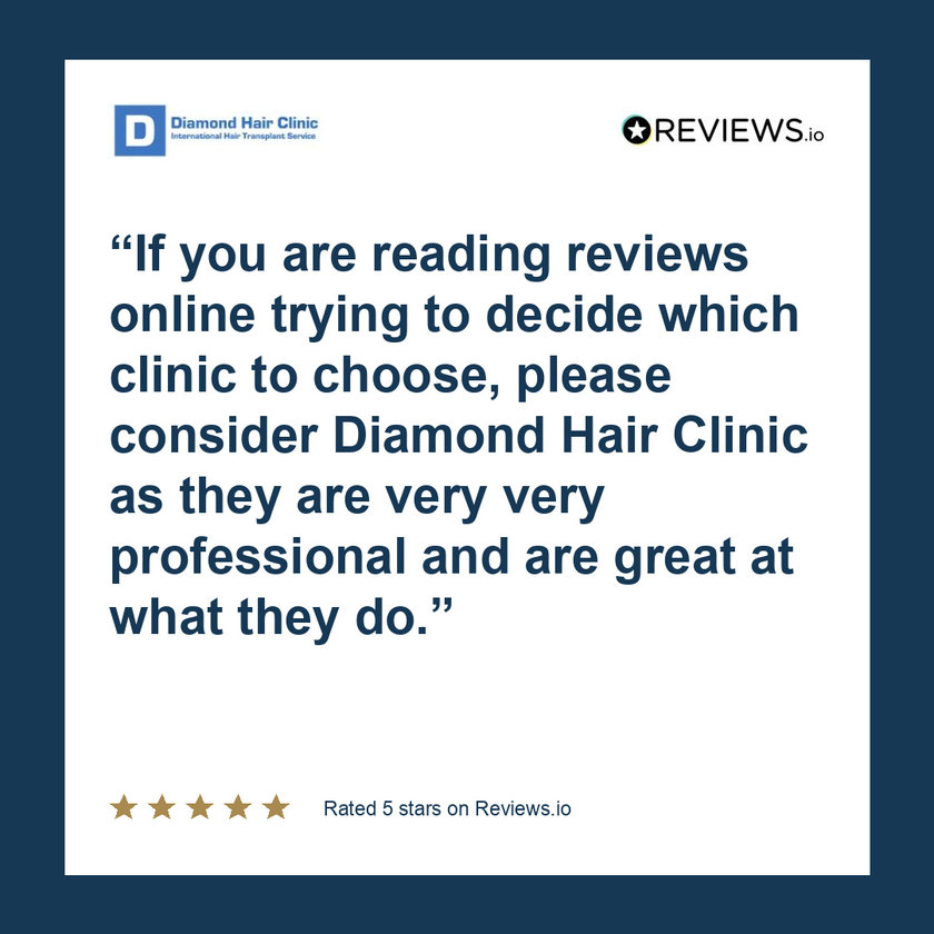 If you are reading reviews online trying to decide which clinic to choose, please consider Diamond Hair Clinic as they are very very professional and are great at what they do.