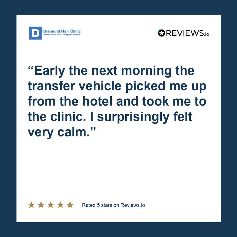 Early the next morning the transfer vehicle picked me up from the hotel and took me to the clinic. I surprisingly felt very calm.