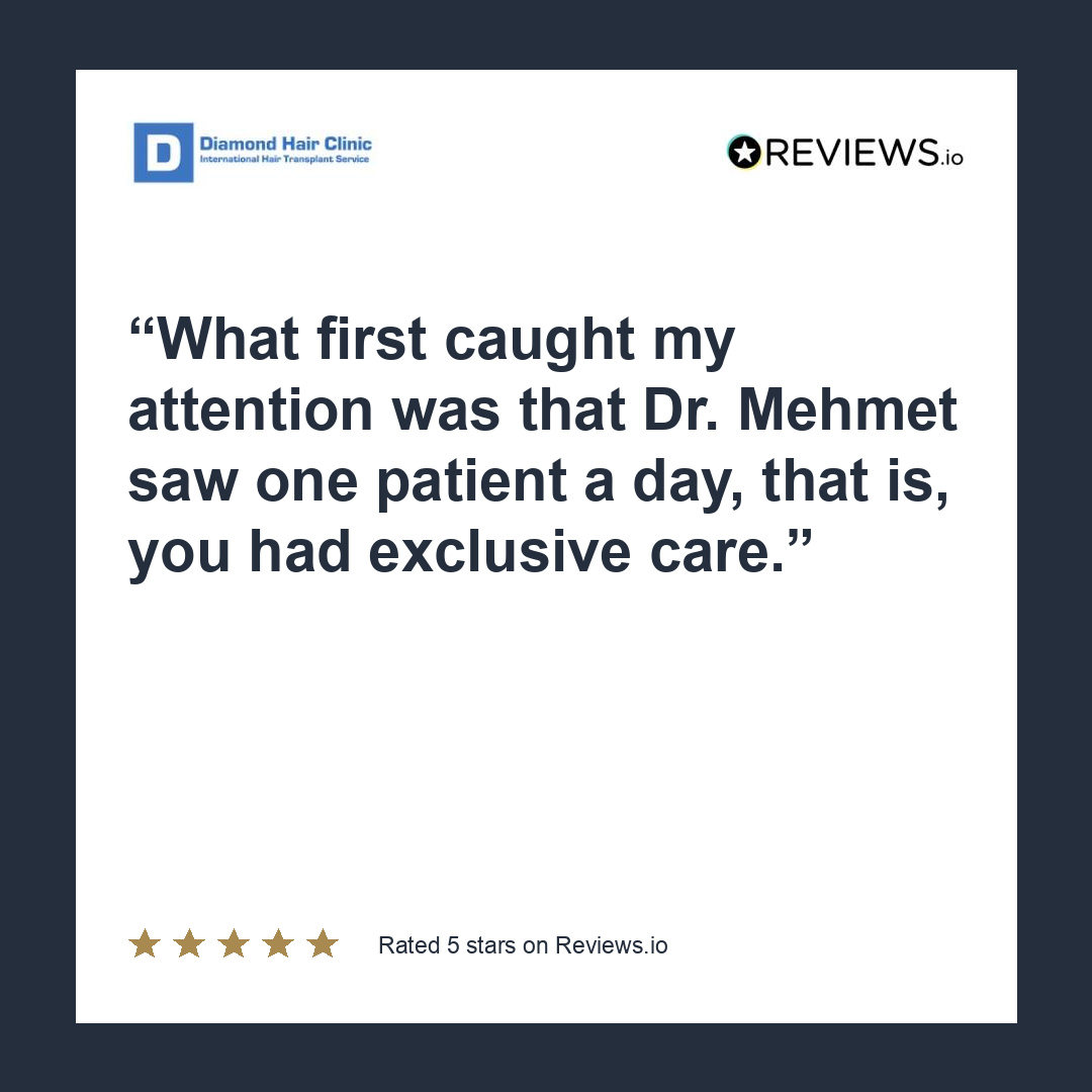 What first caught my attention was that Dr. Mehmet saw one patient a day, that is, you had exclusive care.