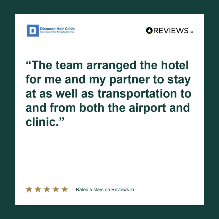 Patient review: The team arranged the hotel for me and my partner to stay at as well as transportation to and from both the airport and clinic.