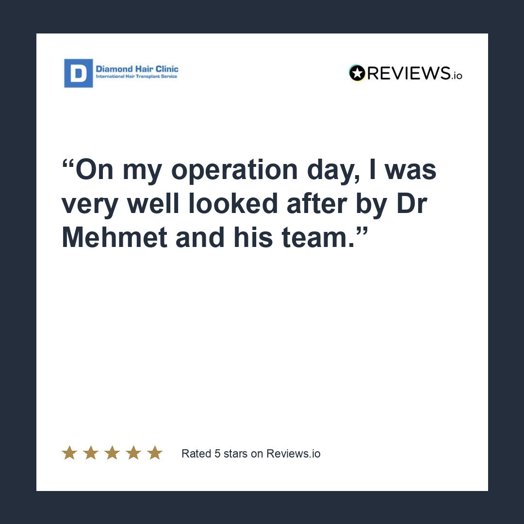 On my operation day, I was very well looked after by Dr Mehmet and his team.