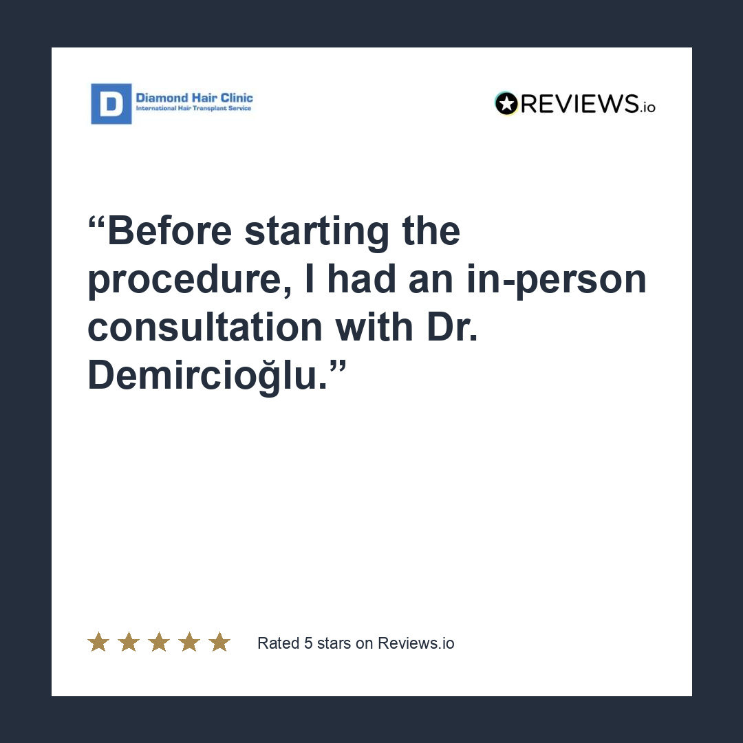 Before starting the procedure, I had an in-person consultation with Dr. Demircioğlu.