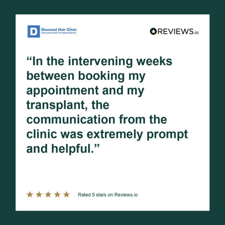 Patient review: In the intervening weeks between booking my appointment and my transplant, the communication from the clinic was extremely prompt and helpful.
