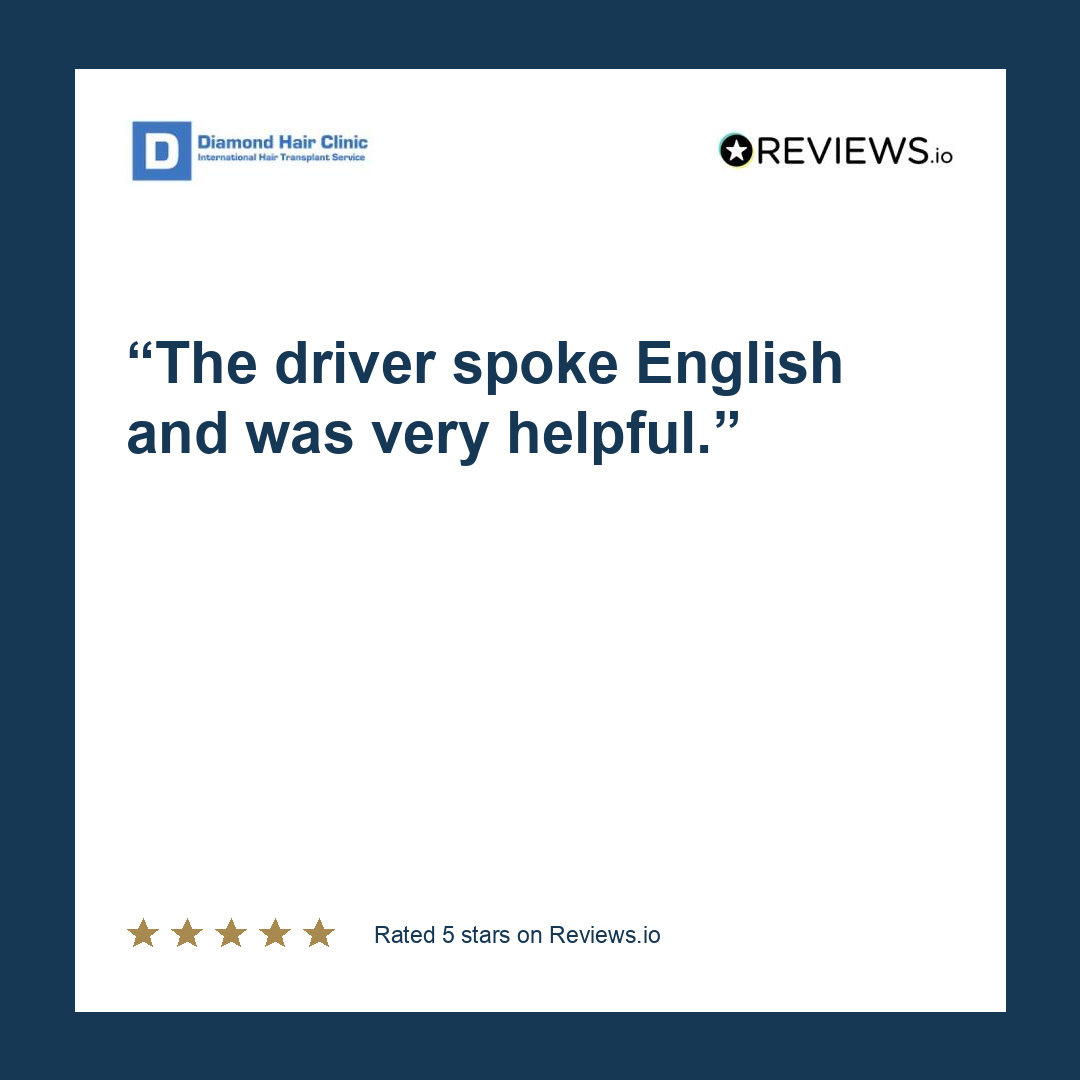 The driver spoke English and was very helpful.