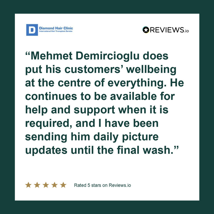 Mehmet Demircioglu does put his customers’ wellbeing at the centre of everything. He continues to be available for help and support when it is required, and I have been sending him daily picture updates until the final wash.