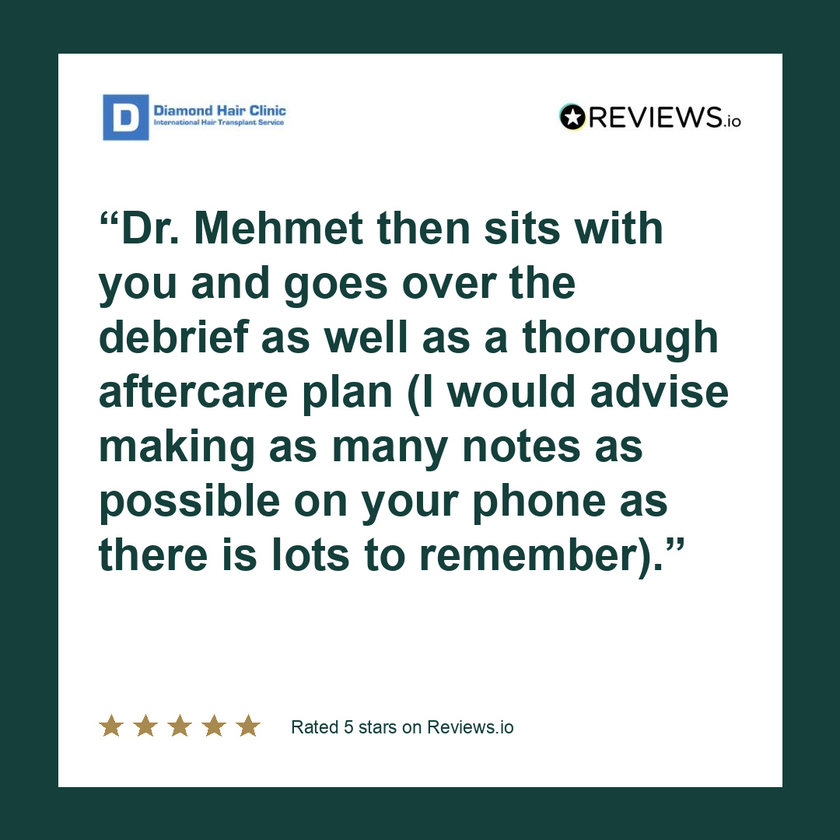 Dr. Mehmet then sits with you and goes over the debrief as well as a thorough aftercare plan (I would advise making as many notes as possible on your phone as there is lots to remember).