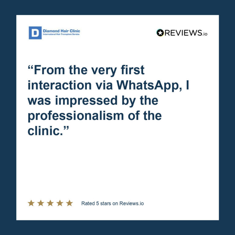 Patient review: From the very first interaction via WhatsApp, I was impressed by the professionalism of the clinic.