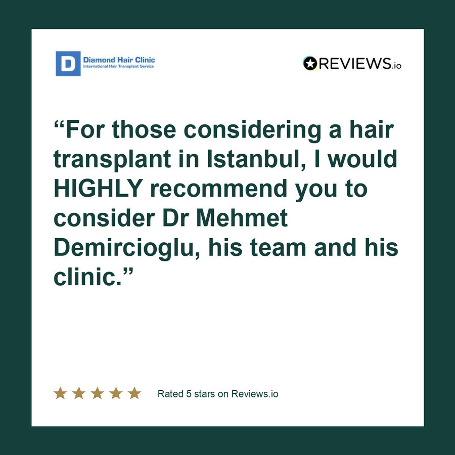For those considering a hair transplant in Istanbul, I would HIGHLY recommend you to consider Dr Mehmet Demircioglu, his team and his clinic.