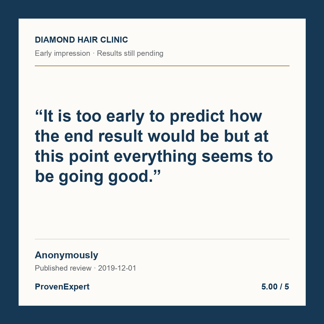 It is too early to predict how the end result would be but at this point everything seems to be going good.