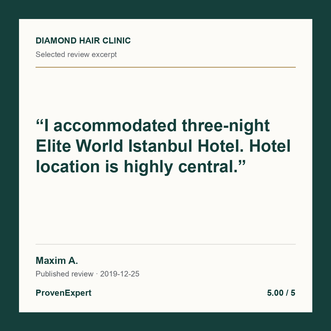 I accommodated three-night Elite World Istanbul Hotel. Hotel location is highly central.