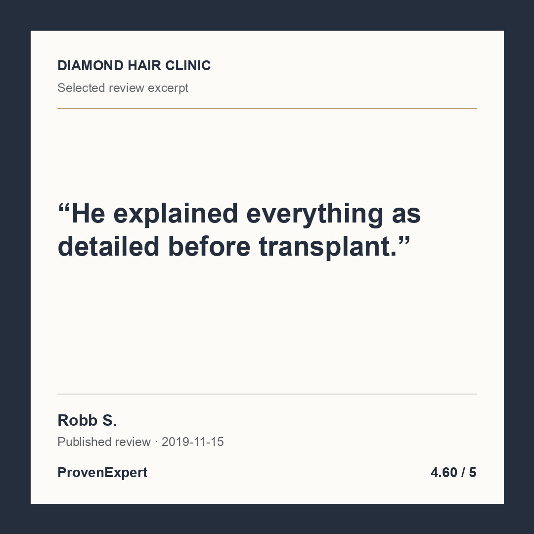 He explained everything as detailed before transplant.