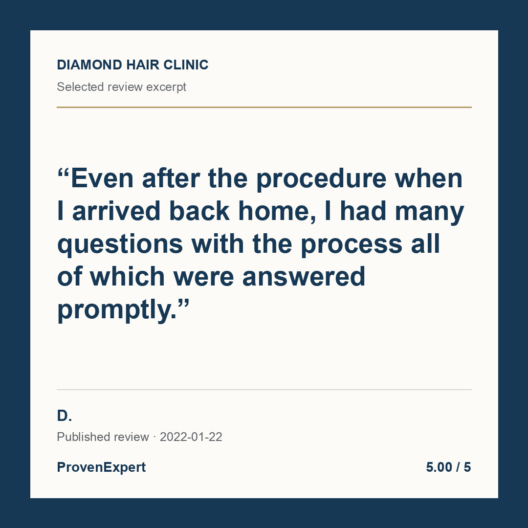 Even after the procedure when I arrived back home, I had many questions with the process all of which were answered promptly.