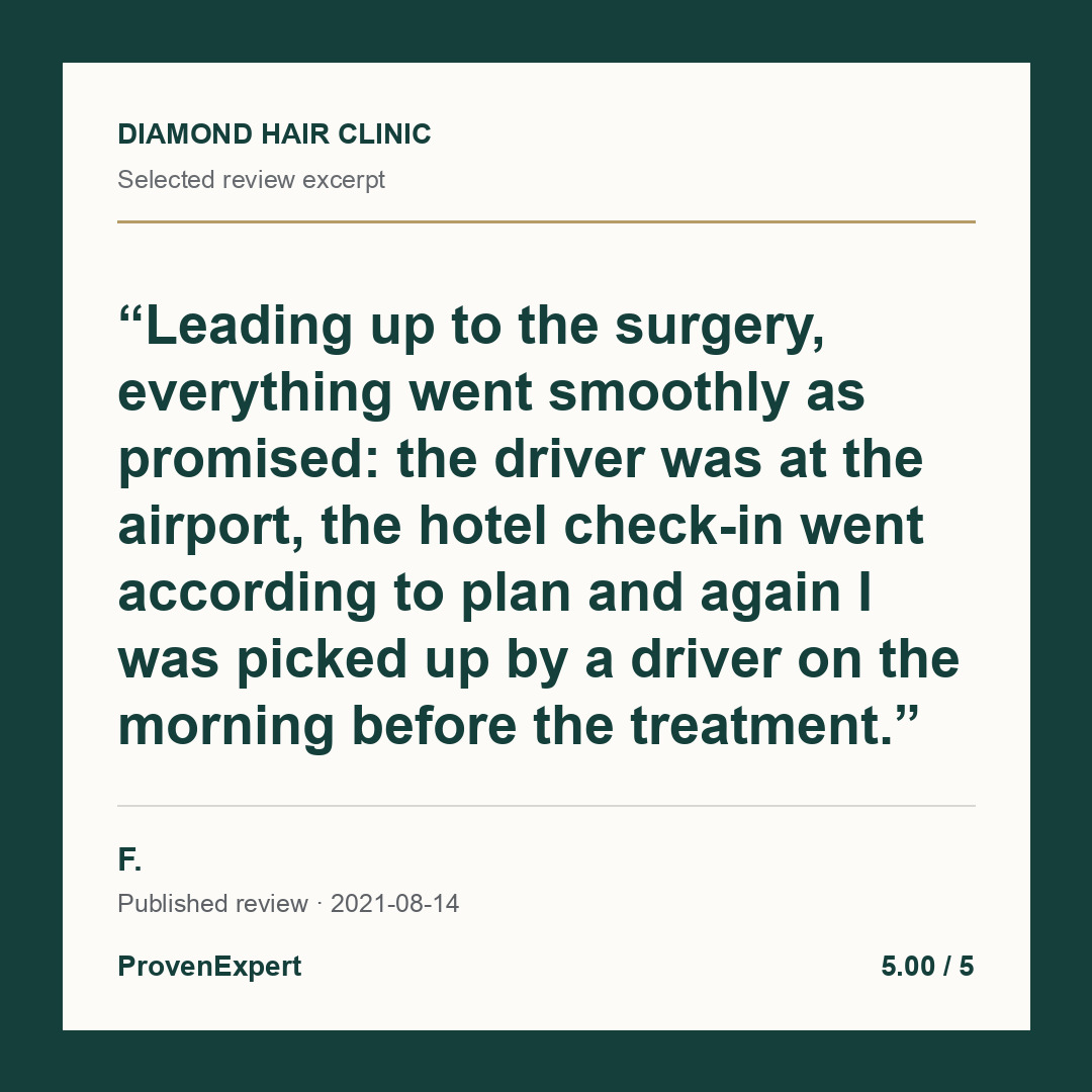 Leading up to the surgery, everything went smoothly as promised: the driver was at the airport, the hotel check-in went according to plan and again I was picked up by a driver on the morning before the treatment.