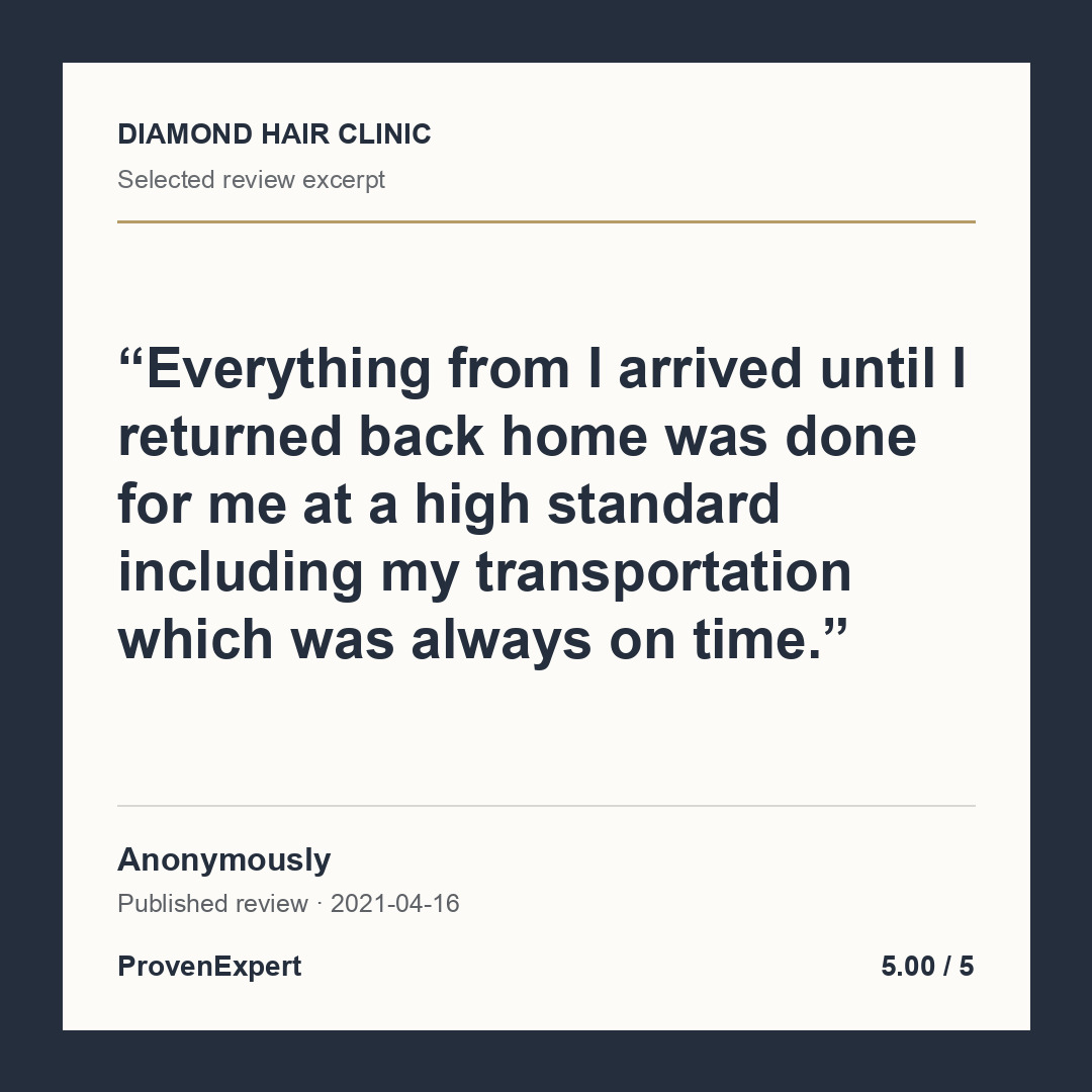 Everything from I arrived until I returned back home was done for me at a high standard including my transportation which was always on time.