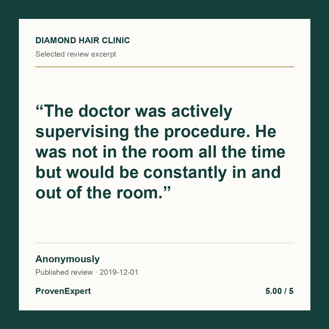 The doctor was actively supervising the procedure. He was not in the room all the time but would be constantly in and out of the room.
