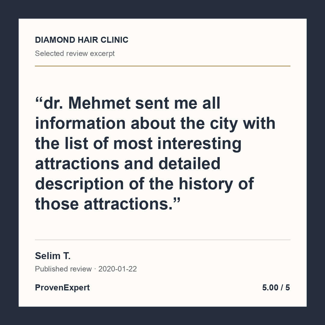 dr. Mehmet sent me all information about the city with the list of most interesting attractions and detailed description of the history of those attractions.
