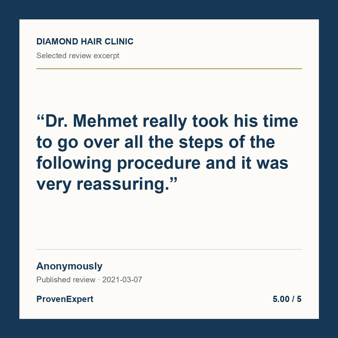 Dr. Mehmet really took his time to go over all the steps of the following procedure and it was very reassuring.