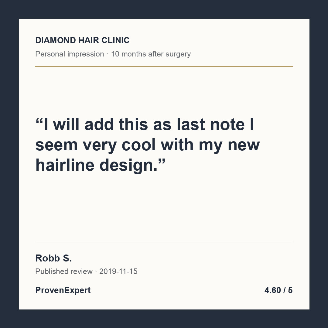 I will add this as last note I seem very cool with my new hairline design.