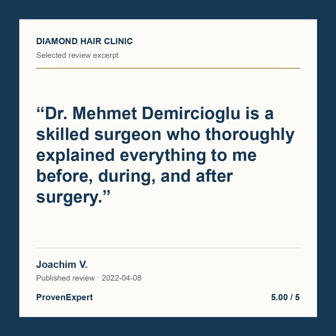 Dr. Mehmet Demircioglu is a skilled surgeon who thoroughly explained everything to me before, during, and after surgery.