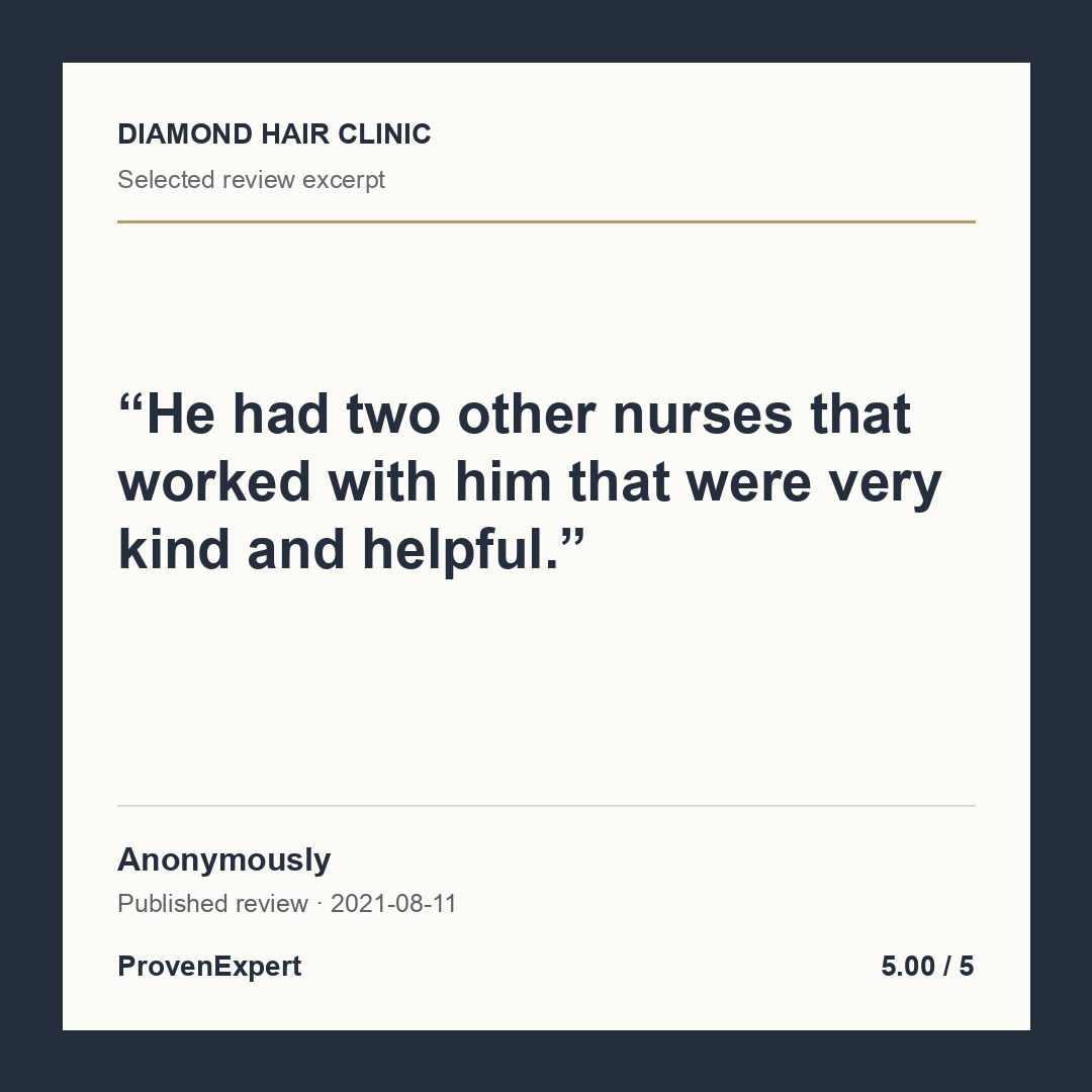 He had two other nurses that worked with him that were very kind and helpful.
