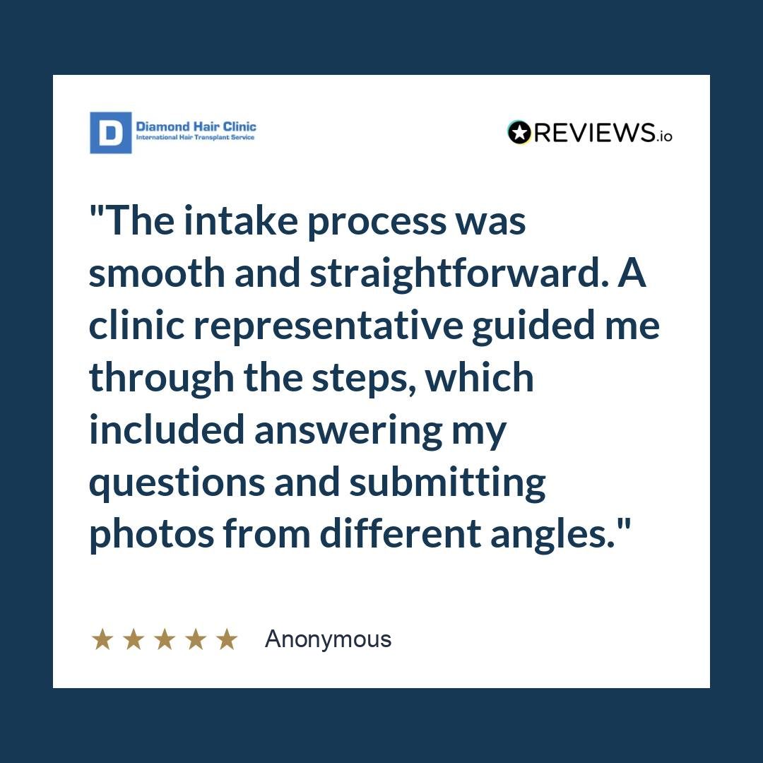 The intake process was smooth and straightforward. A clinic representative guided me through the steps, which included answering my questions and submitting photos from different angles.