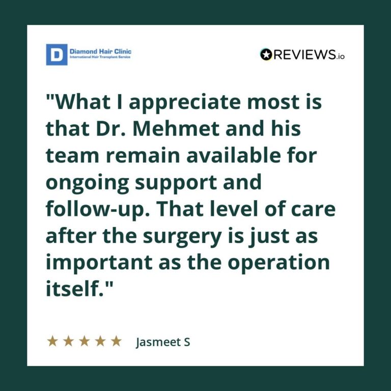 Patient review: What I appreciate most is that Dr. Mehmet and his team remain available for ongoing support and follow-up. That level of care after the surgery is just as important as the operation itself.