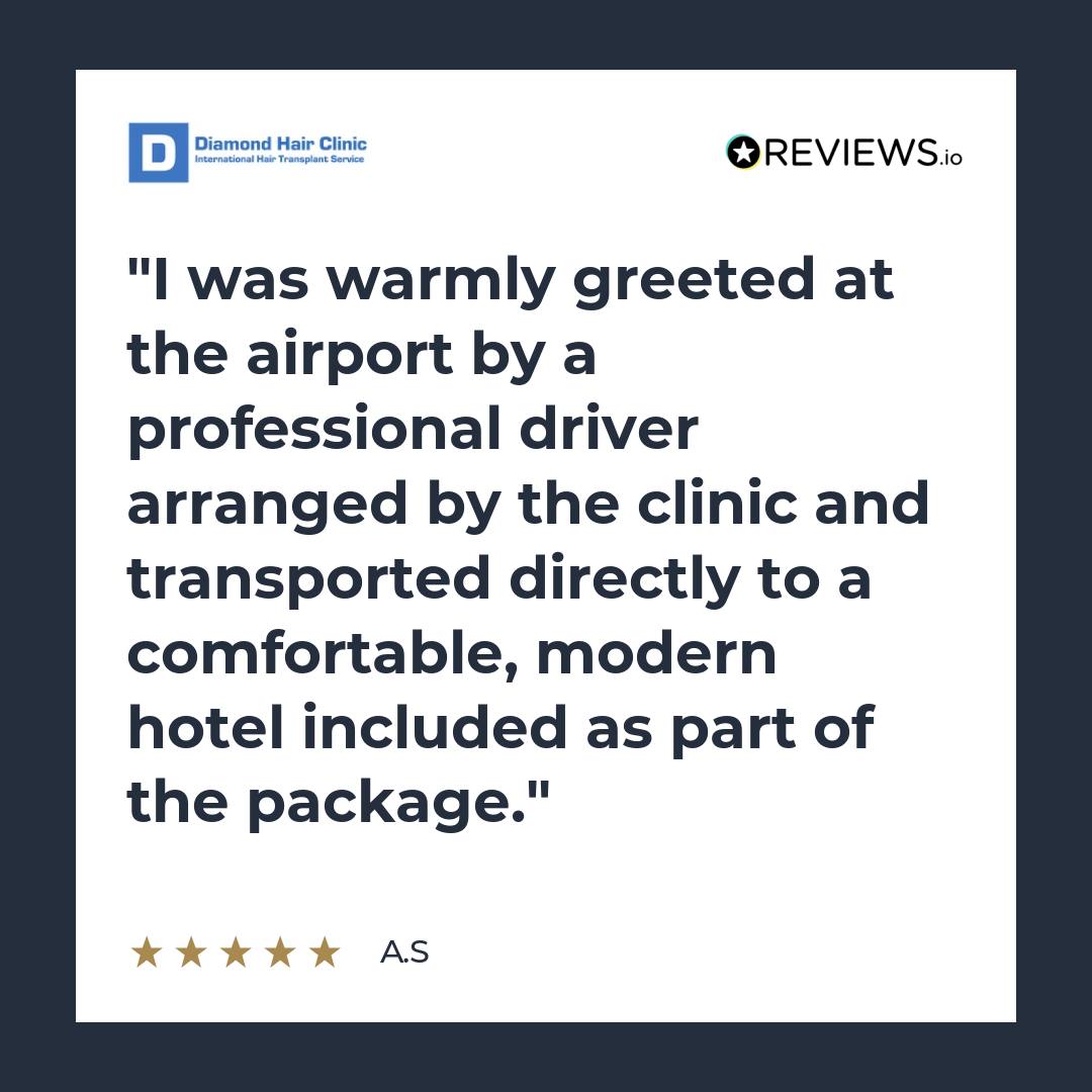I was warmly greeted at the airport by a professional driver arranged by the clinic and transported directly to a comfortable, modern hotel included as part of the package.