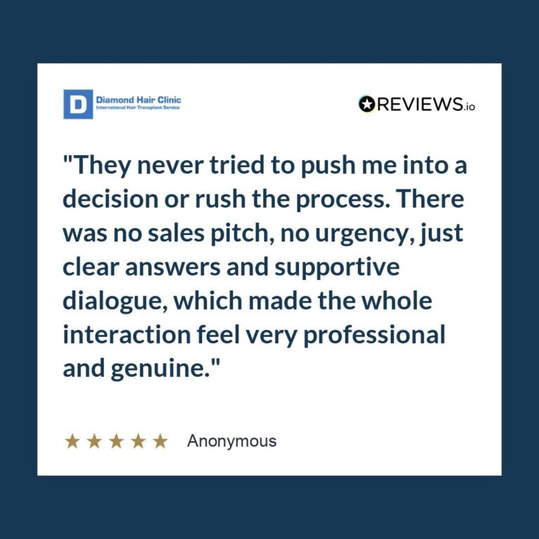 Patient review: They never tried to push me into a decision or rush the process. There was no sales pitch, no urgency, just clear answers and supportive dialogue, which made the whole interaction feel very professional and genuine.