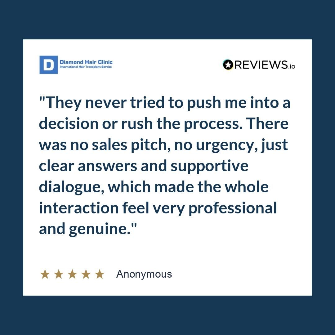 They never tried to push me into a decision or rush the process. There was no sales pitch, no urgency, just clear answers and supportive dialogue, which made the whole interaction feel very professional and genuine.
