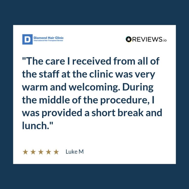 Patient review: The care I received from all of the staff at the clinic was very warm and welcoming. During the middle of the procedure, I was provided a short break and lunch.