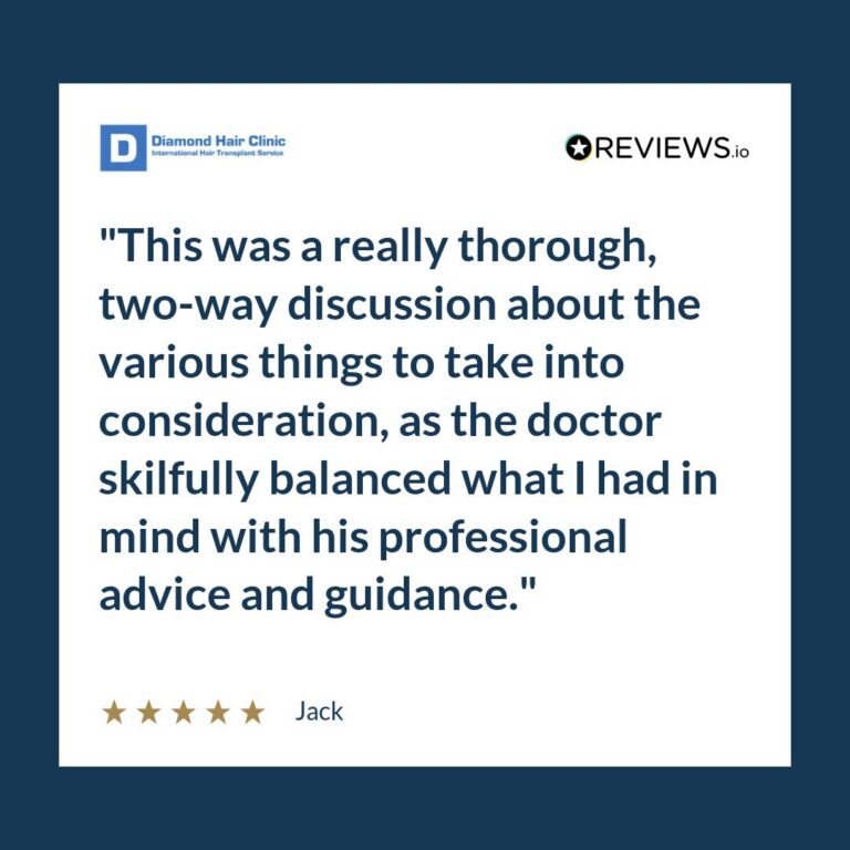 Patient review: This was a really thorough, two-way discussion about the various things to take into consideration, as the doctor skilfully balanced what I had in mind with his professional advice and guidance.