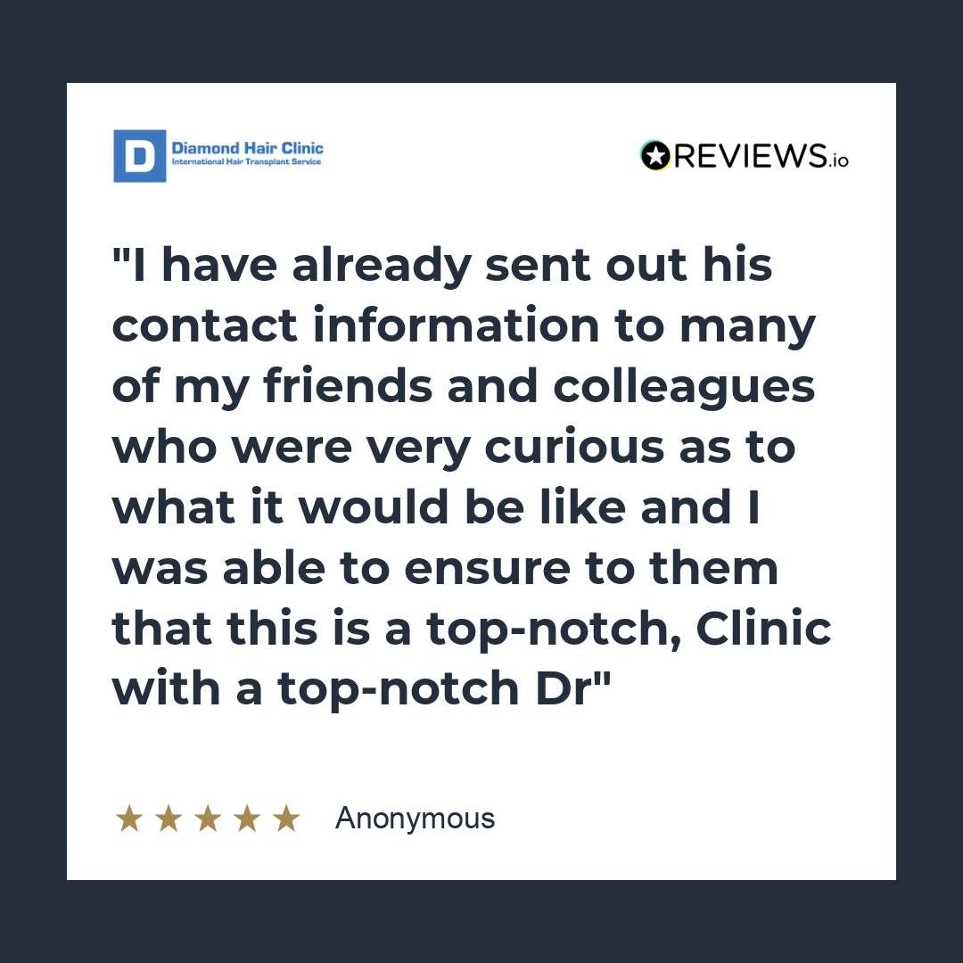 I have already sent out his contact information to many of my friends and colleagues who were very curious as to what it would be like and I was able to ensure to them that this is a top-notch, Clinic with a top-notch Dr